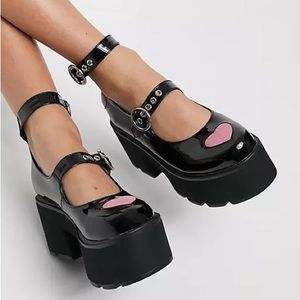 Lamoda Platform Chunky Heart Loafer